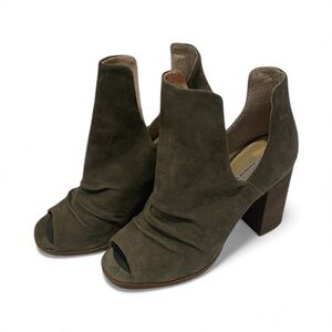 Chinese Laundry Kristin cavallari Olive Peep-Toe Ankle Booties sz 7